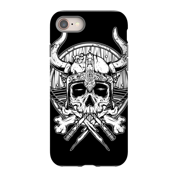 iPhone 8 StrongFit Skull Viking by Afif Quilimo