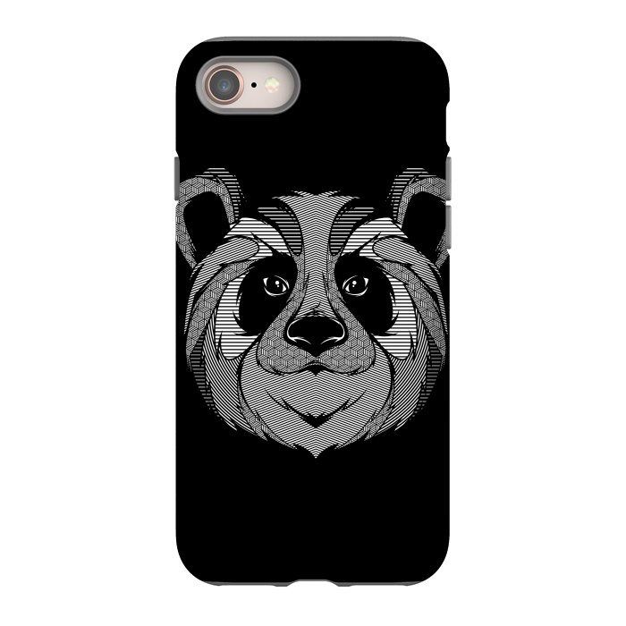 iPhone 8 StrongFit Panda Zentangle by Afif Quilimo