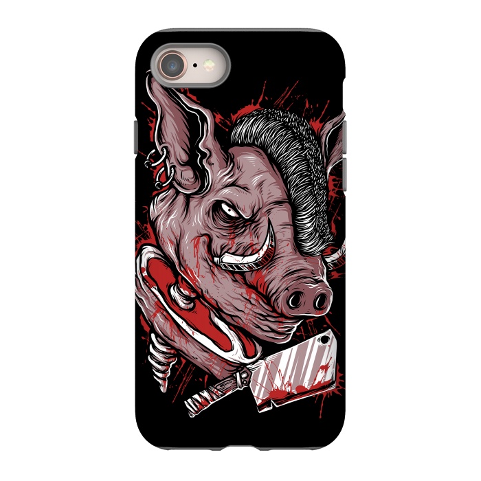 iPhone 8 StrongFit Pig Saw by Afif Quilimo