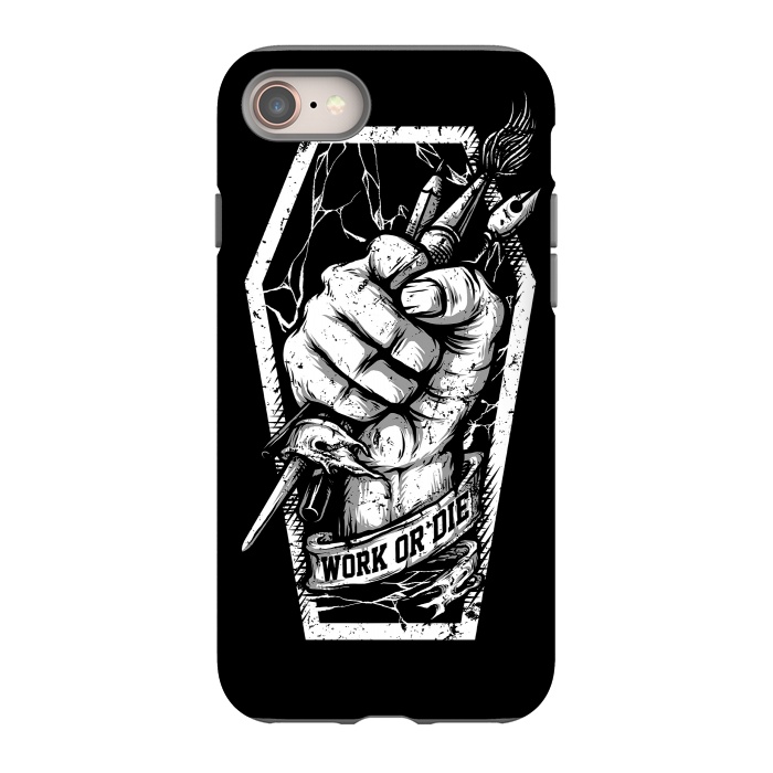 iPhone 8 StrongFit Work or Die by Afif Quilimo