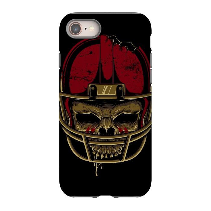 iPhone 8 StrongFit American Football Skull by Afif Quilimo