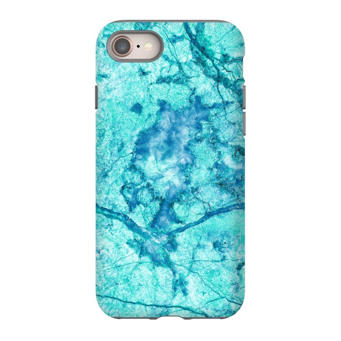 iPhone 8 StrongFit Turquoise Marble by Art Design Works