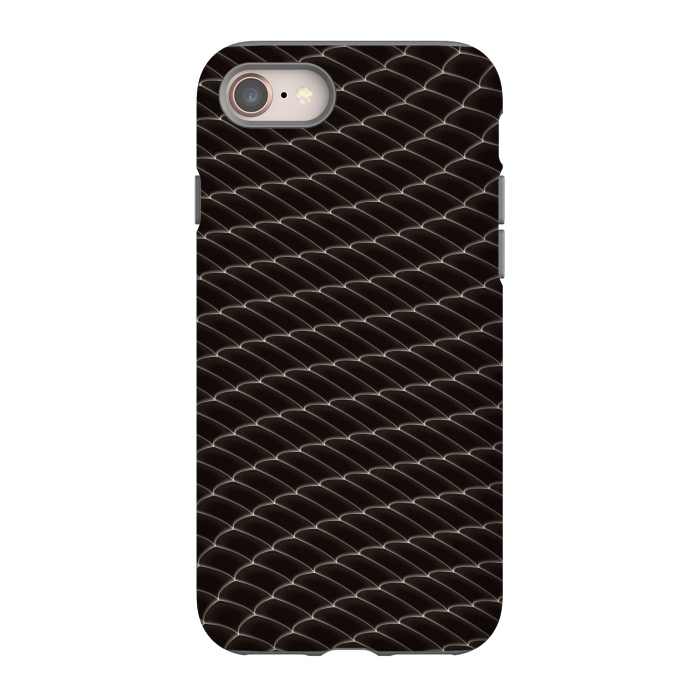 iPhone 8 StrongFit Black Snake Scale Pattern by Art Design Works