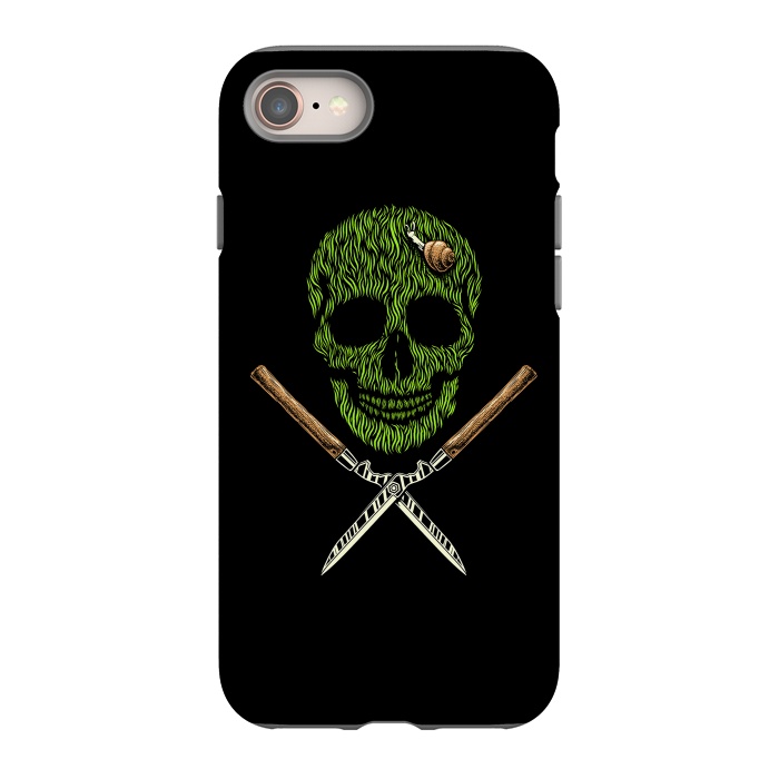 iPhone 8 StrongFit Skull Grass by Afif Quilimo