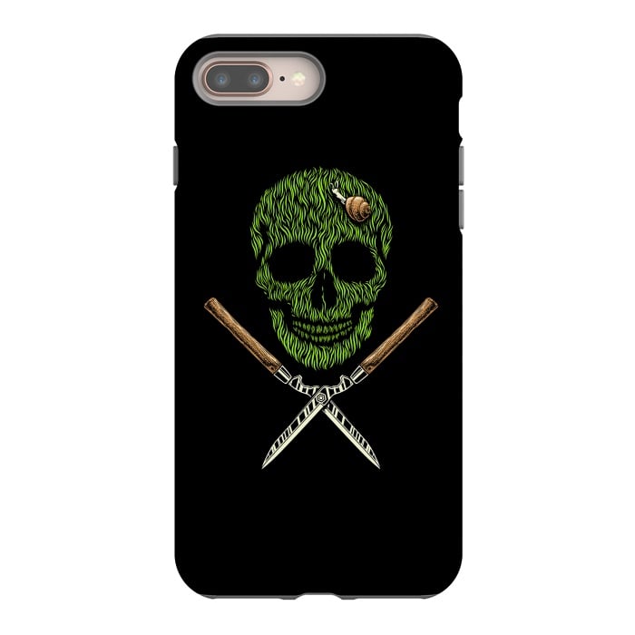 iPhone 8 plus StrongFit Skull Grass by Afif Quilimo
