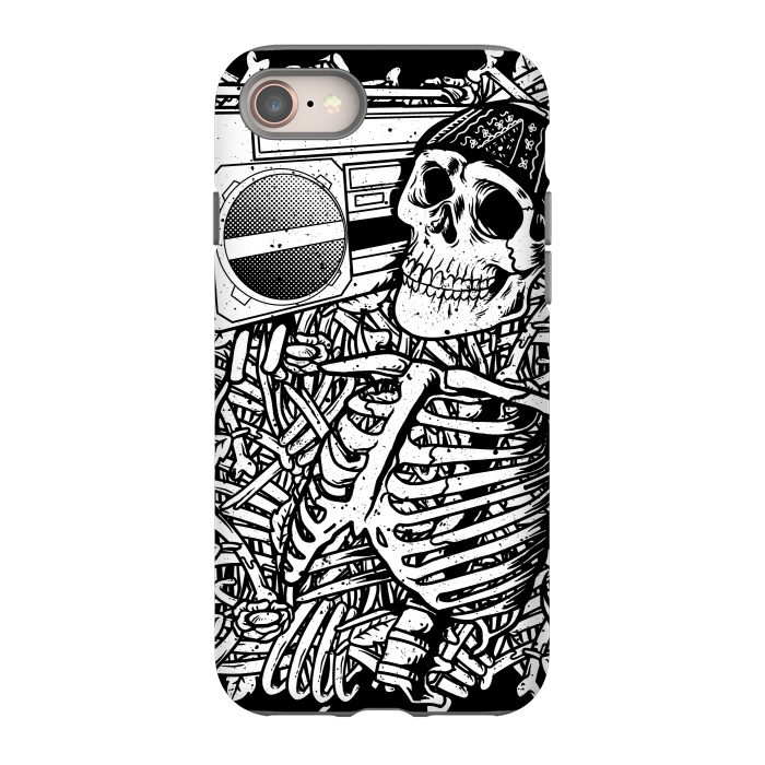 iPhone 8 StrongFit Skull Boombox by Afif Quilimo