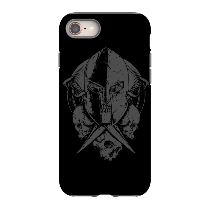 iPhone 8 StrongFit Skull Spartan by Afif Quilimo