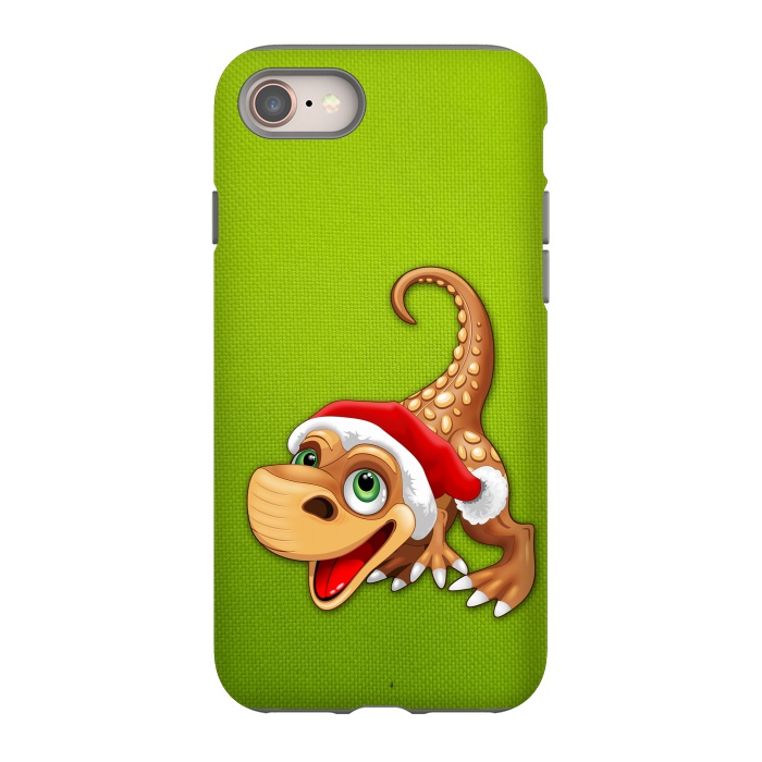 iPhone 8 StrongFit Dinosaur Baby Cute Santa Claus by BluedarkArt