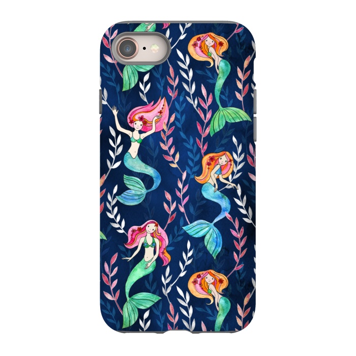 iPhone 8 StrongFit Little Merry Mermaids by Micklyn Le Feuvre