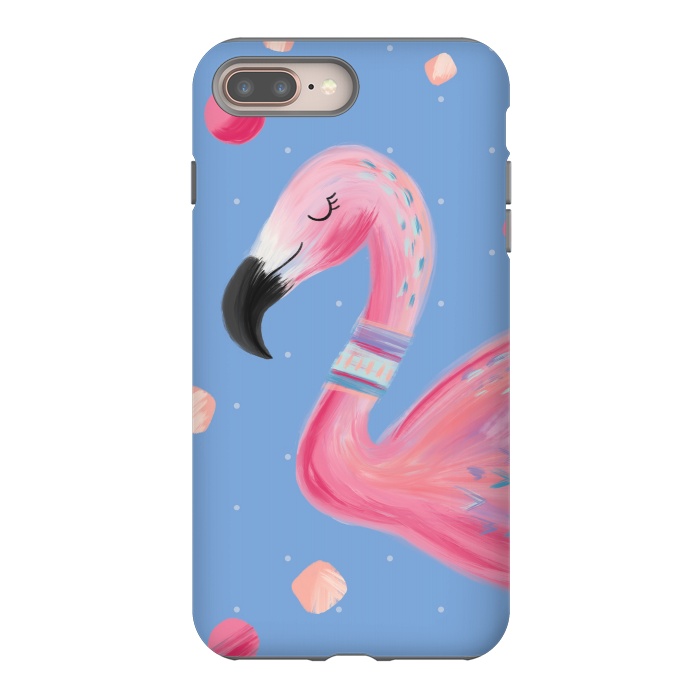 iPhone 8 plus StrongFit Fancy Flamingo by Noonday Design