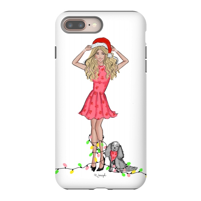 iPhone 8 plus StrongFit Merry & Bright by Natasha Joseph Illustrations 
