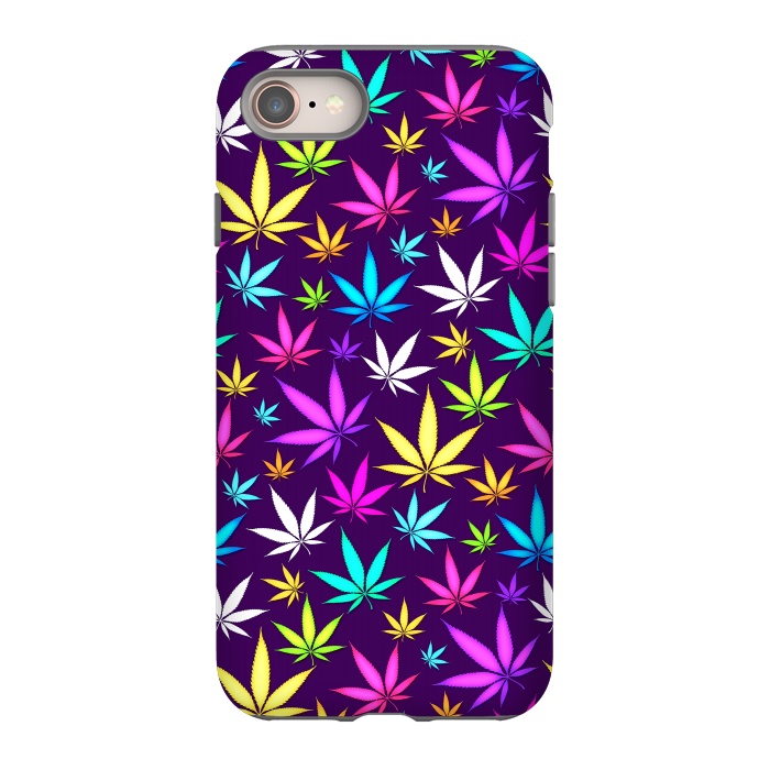 iPhone 8 StrongFit Colorful Weed Pattern by Art Design Works