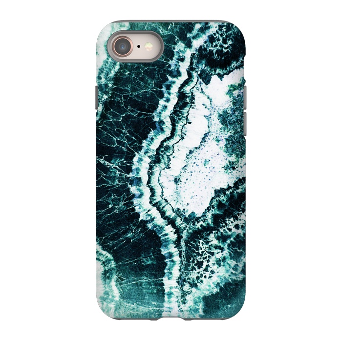 iPhone 8 StrongFit Emerald green agate marble art by Oana 
