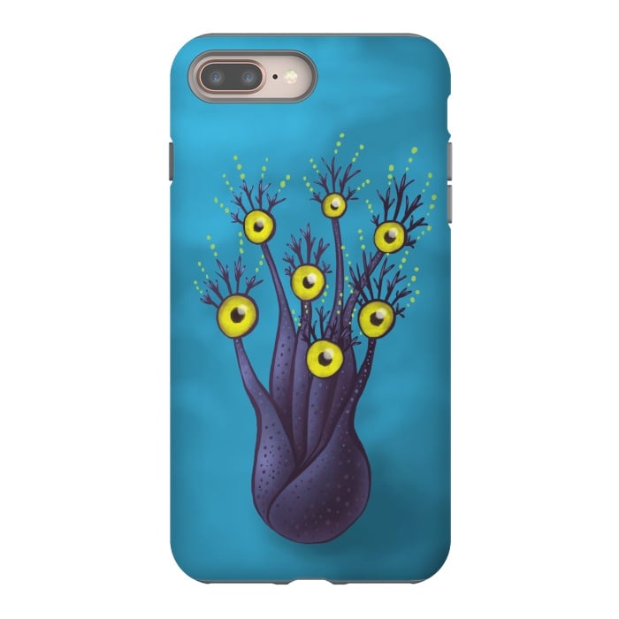 iPhone 8 plus StrongFit Tree Monster With Yellow Eyes | Digital Art by Boriana Giormova
