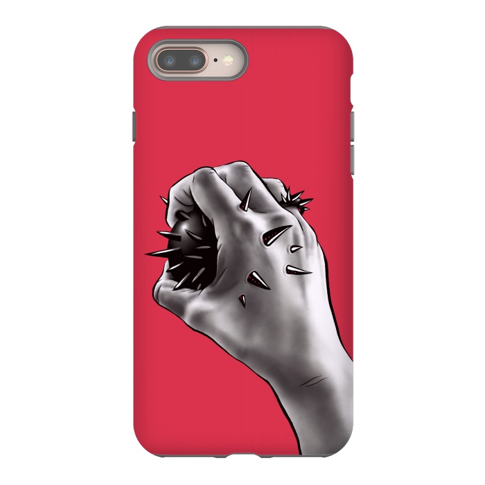 iPhone 8 plus StrongFit Gothic horror art - stabbed hand  by Boriana Giormova
