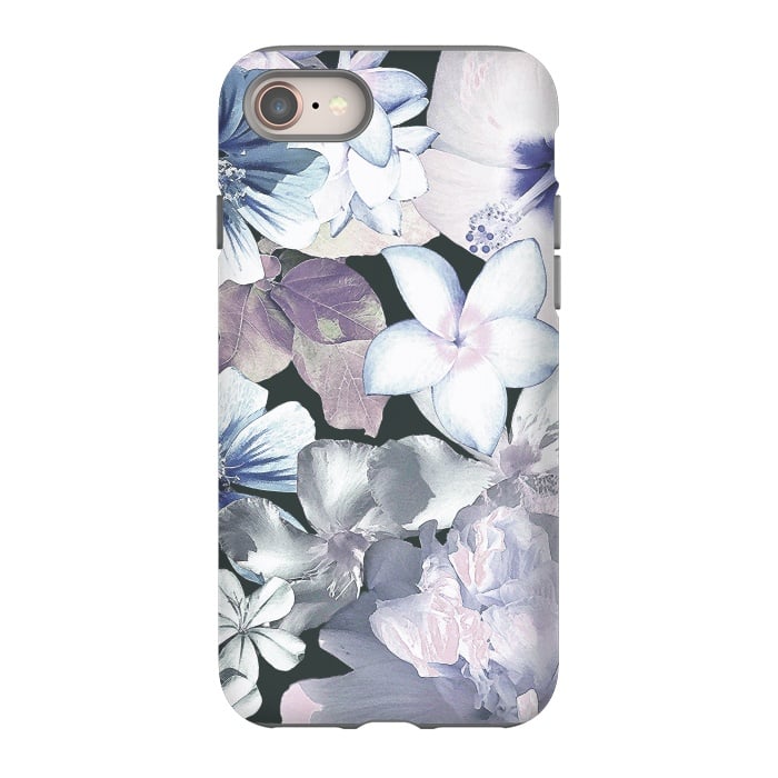 iPhone 8 StrongFit Dark flowers by Susanna Nousiainen