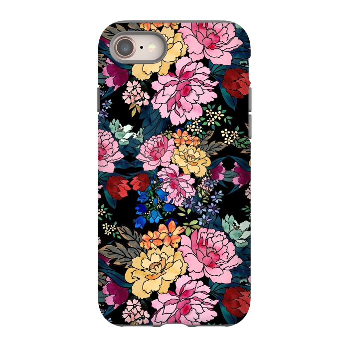iPhone 8 StrongFit stylish winter flowers bouquets illustration  by InovArts