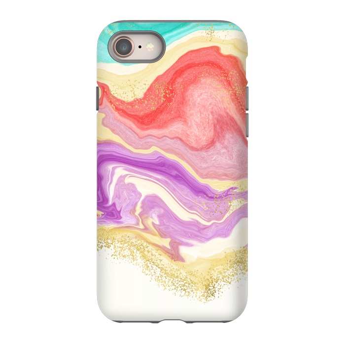 iPhone 8 StrongFit Colorful Marble by Noonday Design