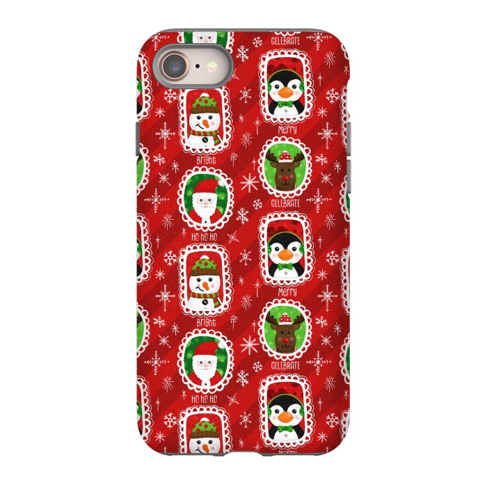 iPhone 8 StrongFit Santa and Friends by Noonday Design