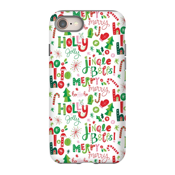 iPhone 8 StrongFit Festive Christmas Lettering by Noonday Design
