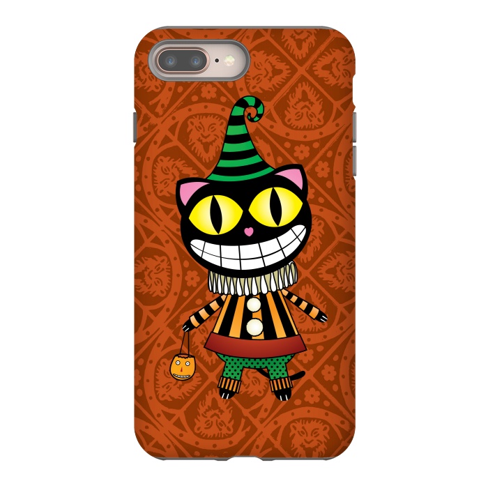 iPhone 8 plus StrongFit Cassiues Harlequin Cat by Mangulica