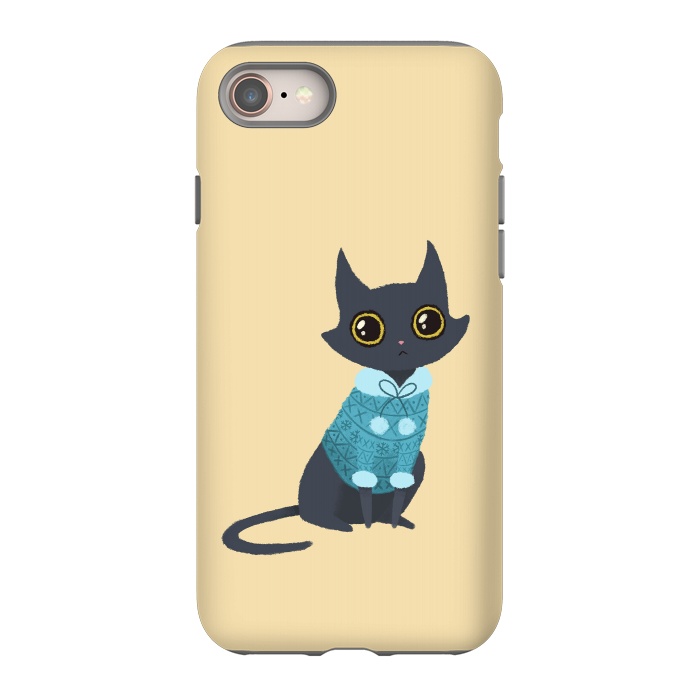 iPhone 8 StrongFit Cozy cat by Laura Nagel