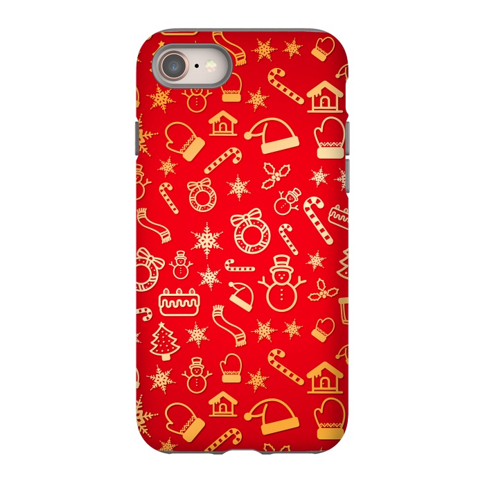 iPhone 8 StrongFit Christmas Pattern by Art Design Works