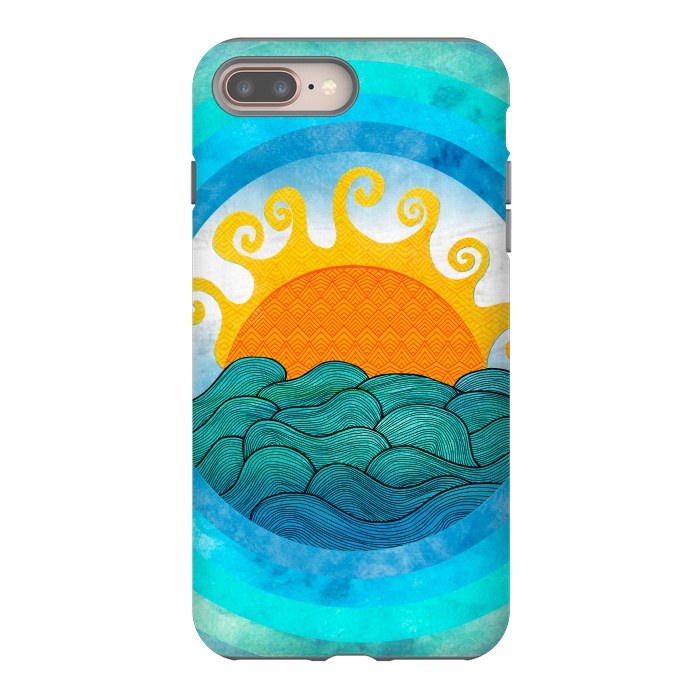 iPhone 8 plus StrongFit Nautical Day by Pom Graphic Design