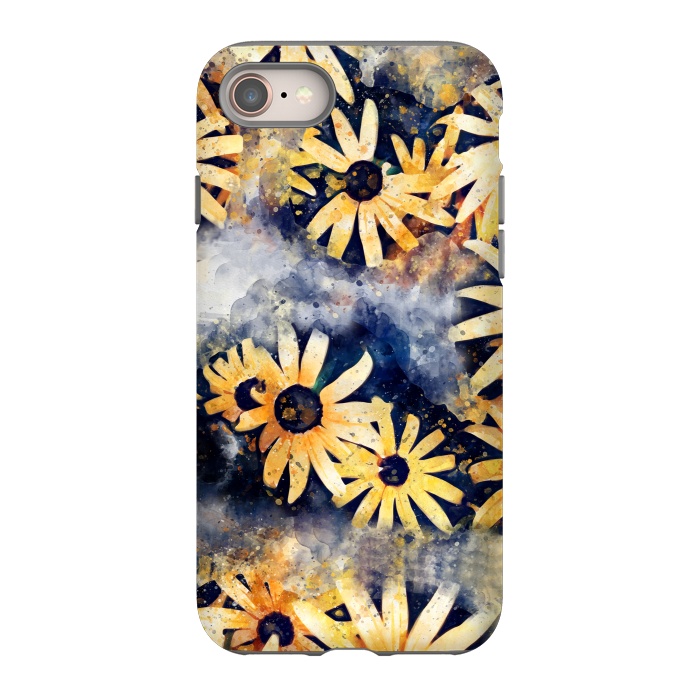 iPhone 8 StrongFit Yellow Floral by Creativeaxle