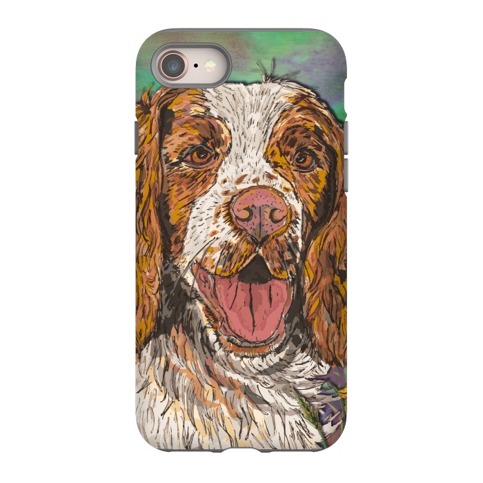 iPhone 8 StrongFit Spaniel by Lotti Brown