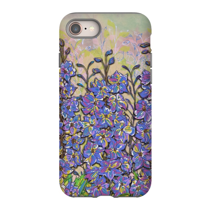 iPhone 8 StrongFit Darling Delphiniums by Lotti Brown