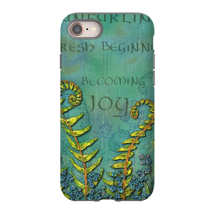 iPhone 8 StrongFit Becoming Joy - Ferns Unfurling by Lotti Brown