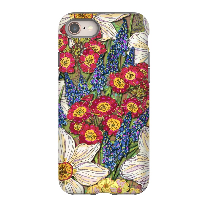 iPhone 8 StrongFit Spring Flowers by Lotti Brown