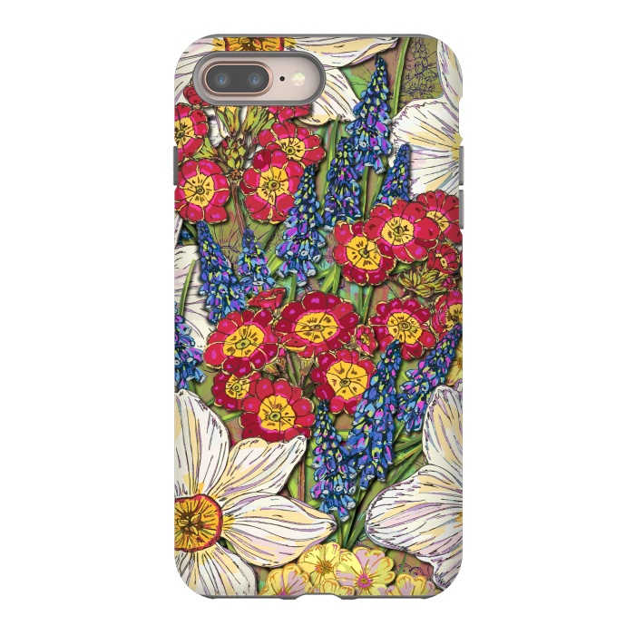 iPhone 8 plus StrongFit Spring Flowers by Lotti Brown
