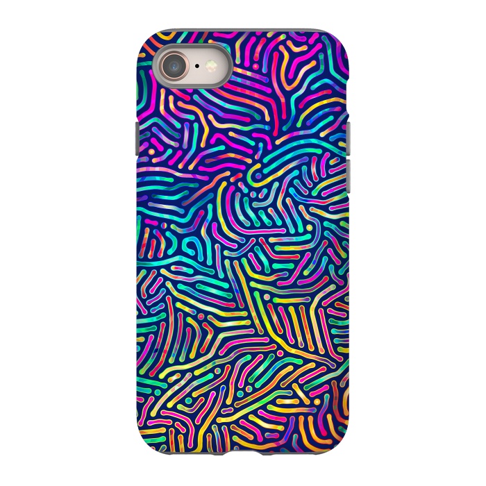 iPhone 8 StrongFit Colorful Puzzle Pattern by Art Design Works