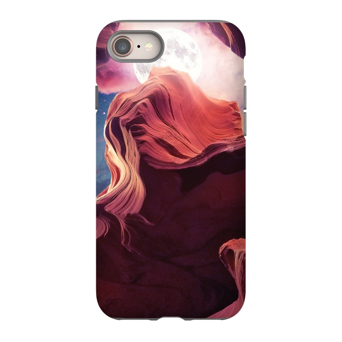 iPhone 8 StrongFit Grand Canyon with Space & Full Moon Collage II by Art Design Works