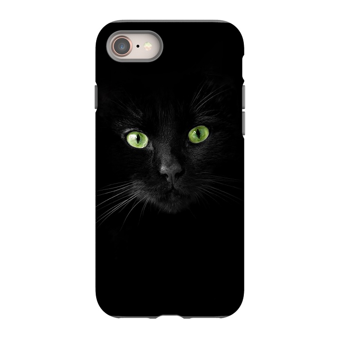 iPhone 8 StrongFit Cat, green eyes by Bledi