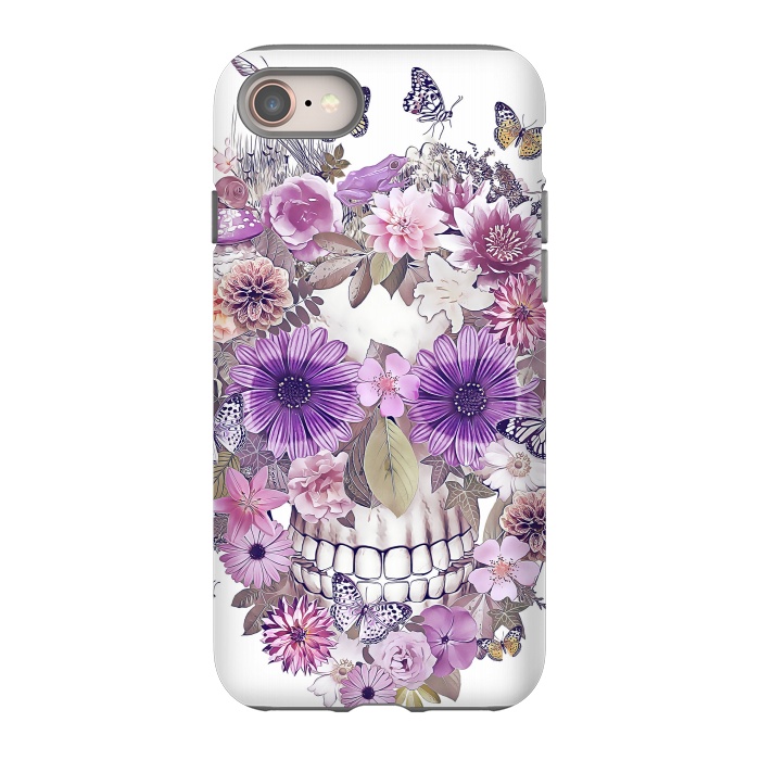 iPhone 8 StrongFit flower skull by Ancello