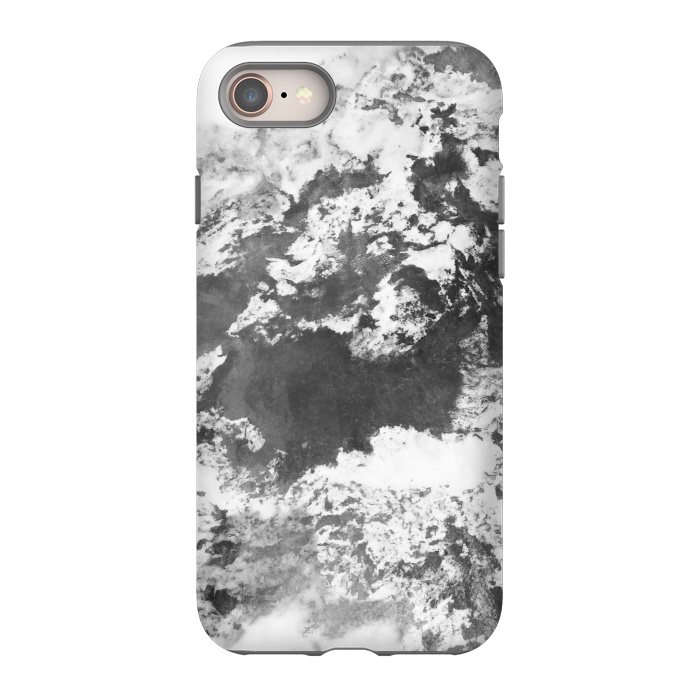 iPhone 8 StrongFit Black and White Marble Mountain II by amini54