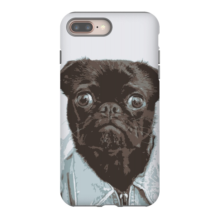 iPhone 8 plus StrongFit Hipster Pug by Carlos Maciel
