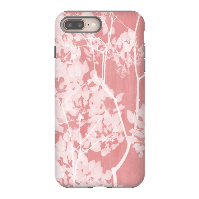 iPhone 8 plus StrongFit  Tree Foliage on Pink II by amini54