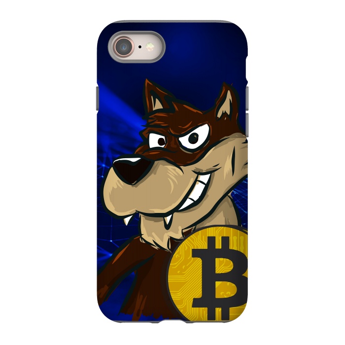 iPhone 8 StrongFit Bitcoin Wolf by Carlos Maciel
