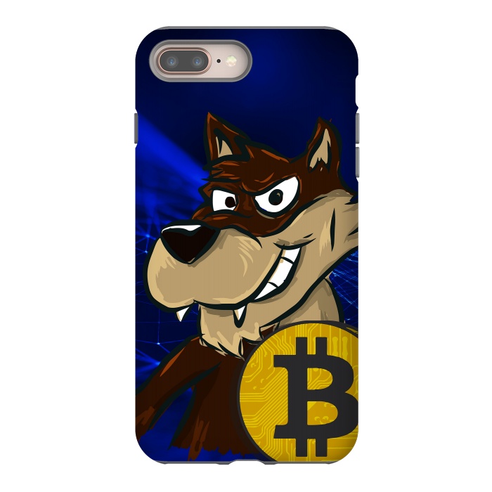 iPhone 8 plus StrongFit Bitcoin Wolf by Carlos Maciel