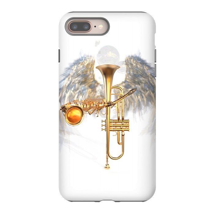 iPhone 8 plus StrongFit Music Angel by Carlos Maciel