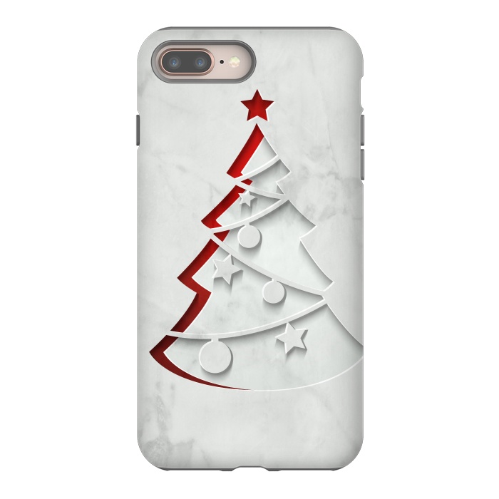 iPhone 8 plus StrongFit Marble Xmas Tree by Carlos Maciel