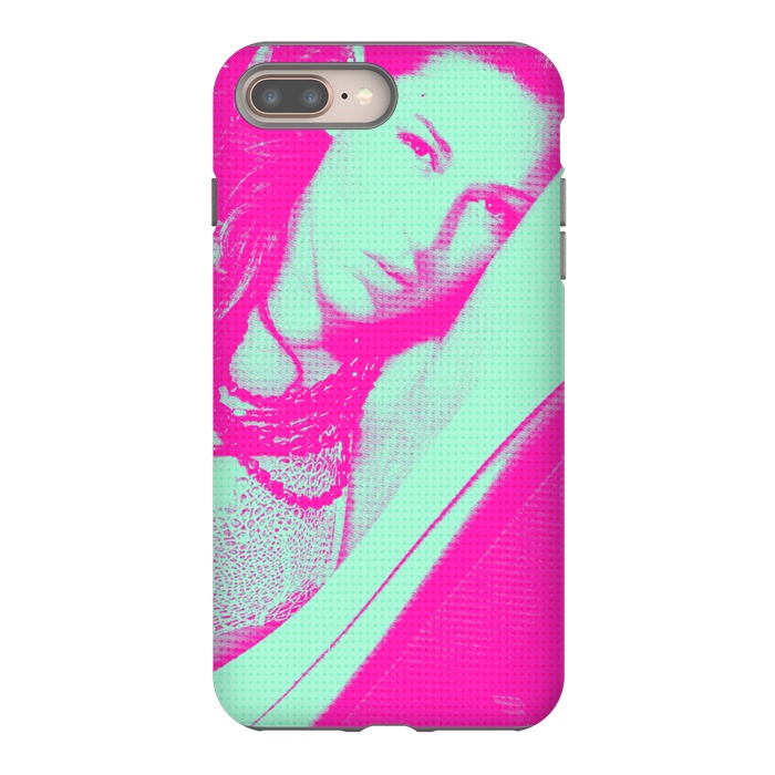 iPhone 8 plus StrongFit Portrait in Pink by Carlos Maciel