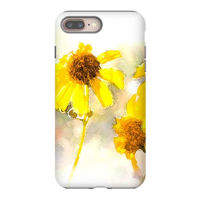 iPhone 8 plus StrongFit #freshness #watercolors #sunflower #sun #light by Bledi