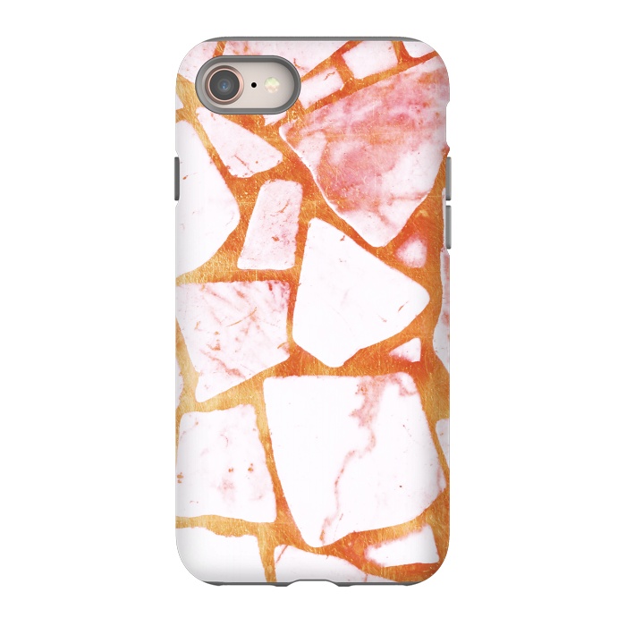 iPhone 8 StrongFit Golden marble stone by Oana 