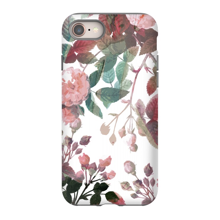 iPhone 8 StrongFit Watercolor painted roses - autumnal colors by Oana 