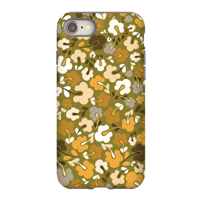 iPhone 8 StrongFit Ditsy Flowers in Green by Paula Ohreen